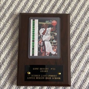 Kobe Bryant High School Card (Rare Plaque)